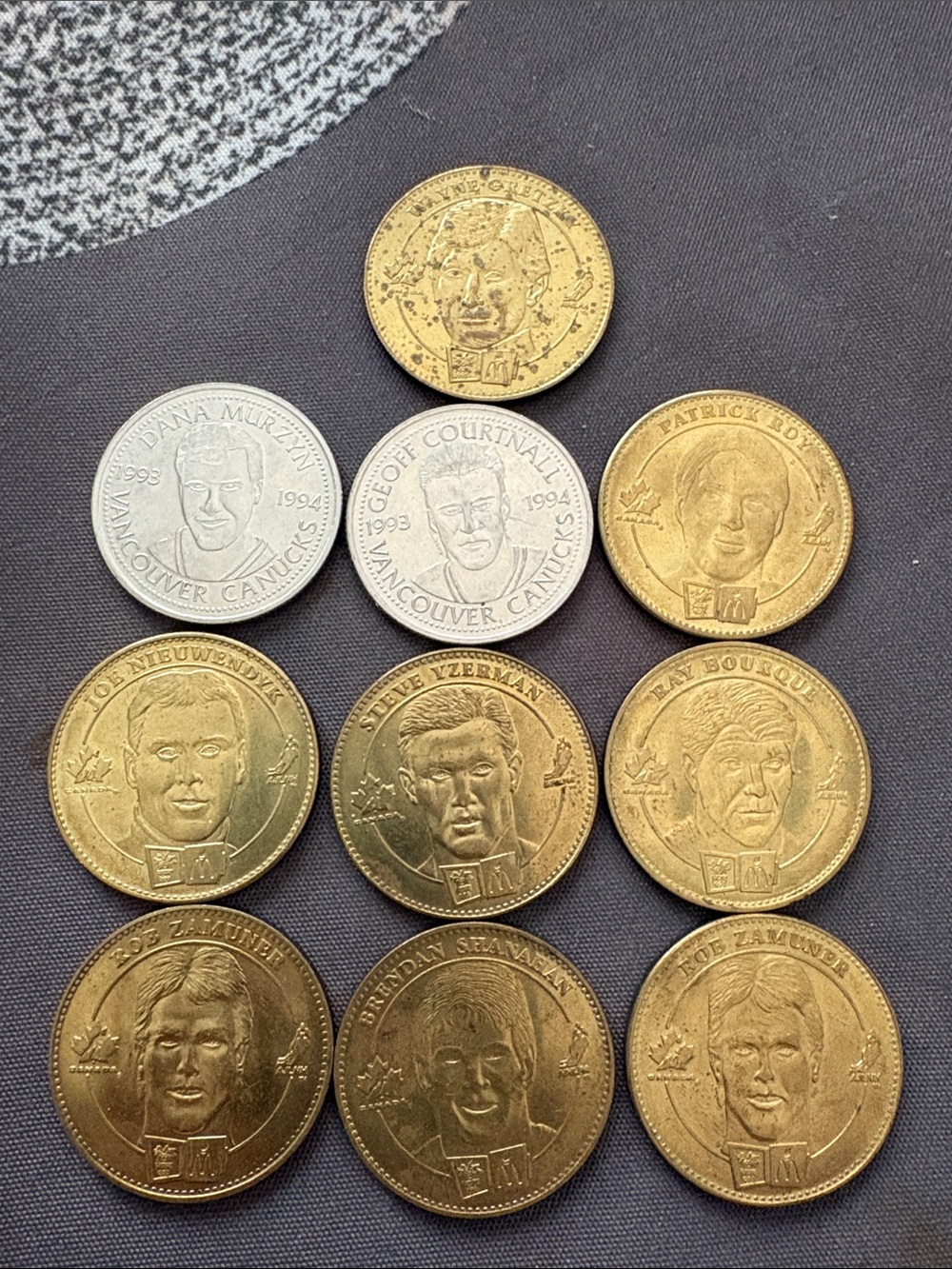 Commemorative Hockey Player Collectible Coin Set - Gold & Silver